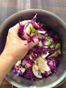 Apple ginger sauerkraut with oranges