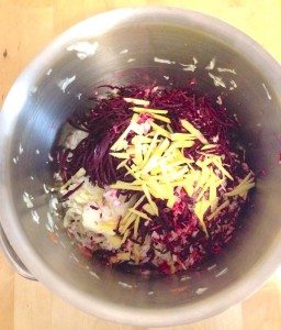 Ginger Beet Sauerkraut