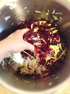 Ginger Beet Sauerkraut