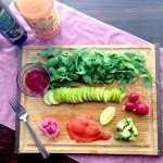 Arugula And Smoked Salmon Salad With Sauerkraut