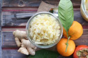 How to make ginger kraut and relieve and upset stomach. A simple recipe that will relieve digestive issues such as heartburn, gas, bloating and diarrhea.