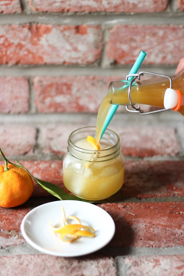 Orange Kefir Soda Pop. Inspired by nature, good health and bubbles! This recipe is so simple, only needs two ingredients and is kid approved.