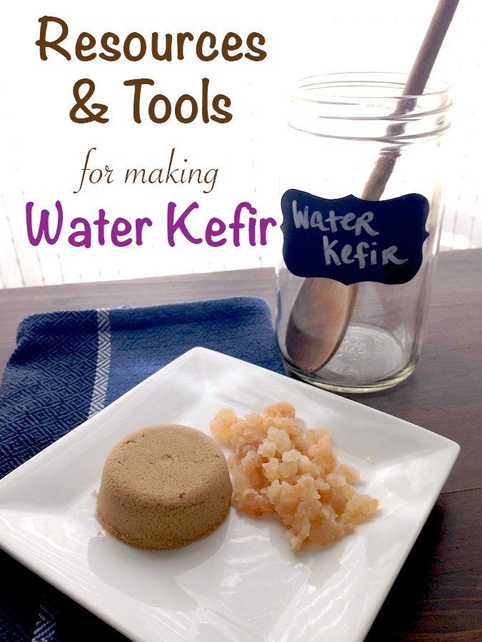Resources and tools for making water kefir. Resources include the kitchen tools you need, links to recipes and a water kefir reference chart.