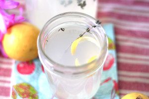 Recipe for lemon thyme green tea kombucha. It's refreshingly tart, lemony and tastes like summer picnics!