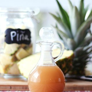 Raw pineapple vinegar recipe. It's sour and tangy like most vinegars but with a hint of pineapple flavor. Great in dressings, sauces and marinades.