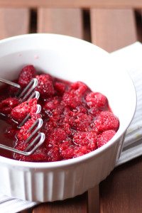 Probiotic Raw Raspberries recipe. They are slightly sweet, tart, and bubbly. Side effects are a flatter tummy and glowing skin.