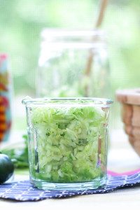 Jalapeño Cilantro Sauerkraut recipe is bursting with flavor. The jalapeños, cilantro, garlic and onion make this sauerkraut taste like a green salsa.