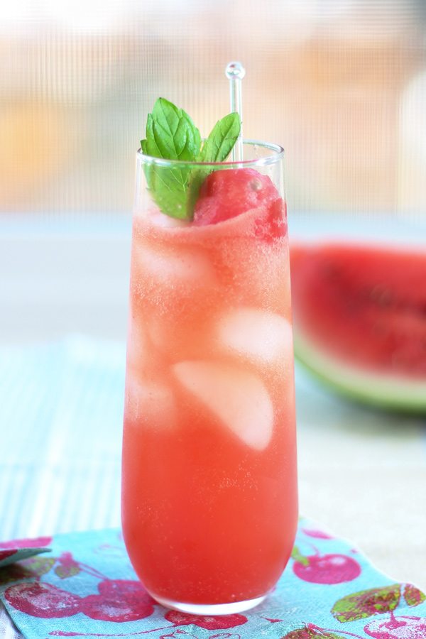 Perfect Summer Watermelon Shrub recipe. Ripe watermelon, honey and apple cider vinegar are combined to make a syrup to flavor cocktails and drinks.