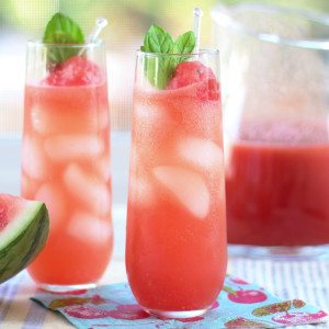 Perfect Summer Watermelon Shrub recipe. Ripe watermelon, honey and apple cider vinegar are combined to make a syrup to flavor cocktails and drinks.