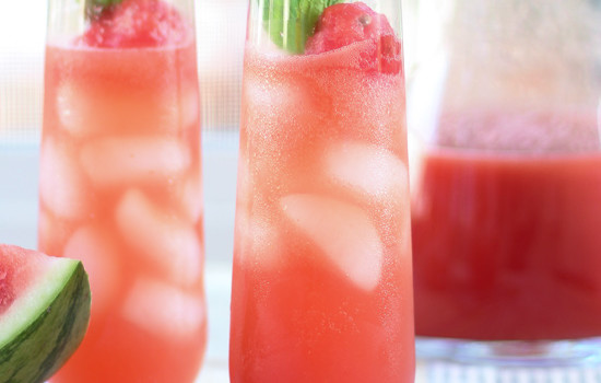 Perfect Summer Watermelon Shrub recipe. Ripe watermelon, honey and apple cider vinegar are combined to make a syrup to flavor cocktails and drinks.