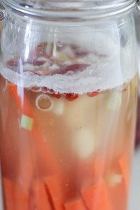 Is this still okay to eat? Find out if you should throw out fermented vegetables when this forms or if it's okay to eat.