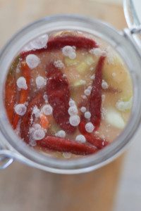 What is that white milky stuff on my fermented veggies?