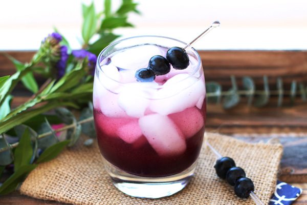 My Apple Cider Vinegar, Blueberry And Ginger Shrub is made with wild blueberries, fresh grated ginger, honey and raw apple cider vinegar.