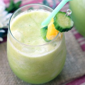 Pineapple Cucumber Kefir Agua Fresca is a light and refreshing drink that's popular in Mexico. I make mine healthier by adding probiotic rich water kefir.