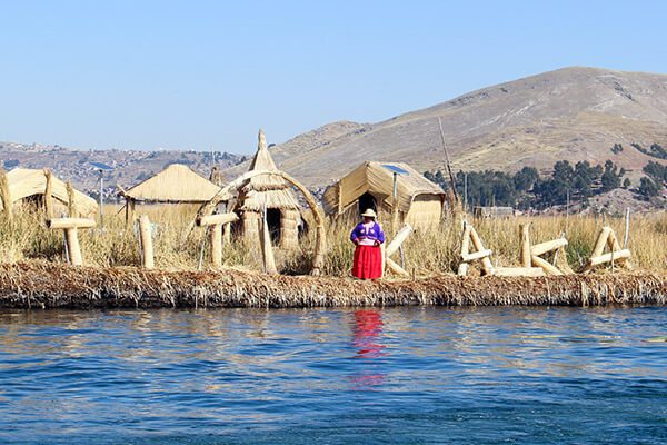 Trip To Peru. The floating Reed Islands in Lake Titicaca.