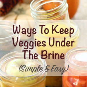 Can't get your sauerkraut or pickles to stay under the brine? Here are ways to keep veggies under the brine. Simple and easy.