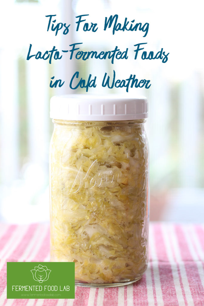Are your lacto-fermented foods slow to ferment this time of year? Here's my tips for making lacto-fermented foods in cold weather.