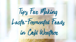Tips for making lacto-fermented foods in cold weather